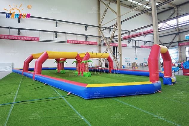 commercial custom inflatable race track interactive arena