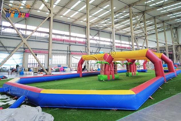 wholesale custom inflatable race track interactive arena