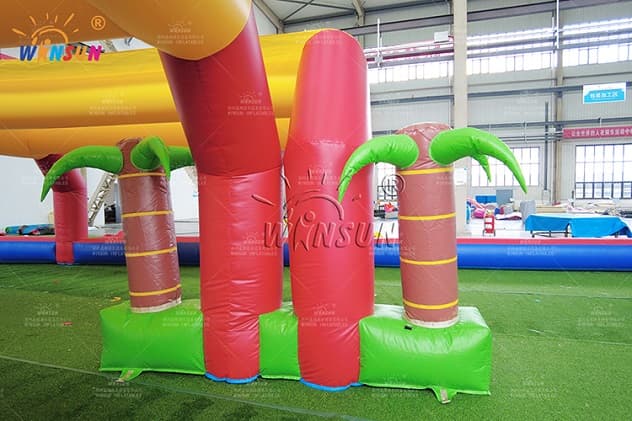 indoor custom inflatable race track interactive arena for kids