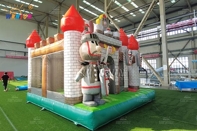 kids inflatable jumping castle knight combo