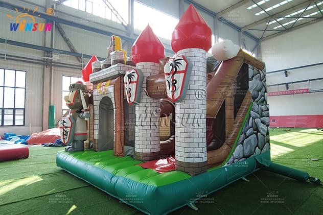 outdoor inflatable jumping castle knight combo