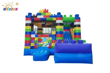 WSC-525 Inflatable Lego Blocks Combo with Dry Slide