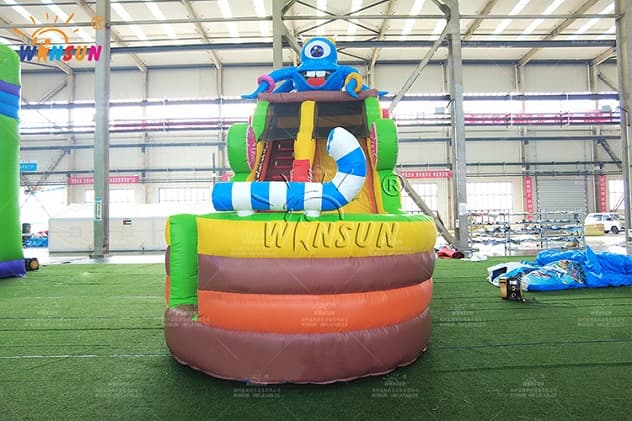 candy monster dry inflatable slide