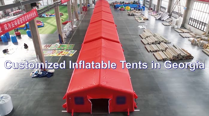 Customized inflatable tents for our clients in winning bids in Republic of Georgia