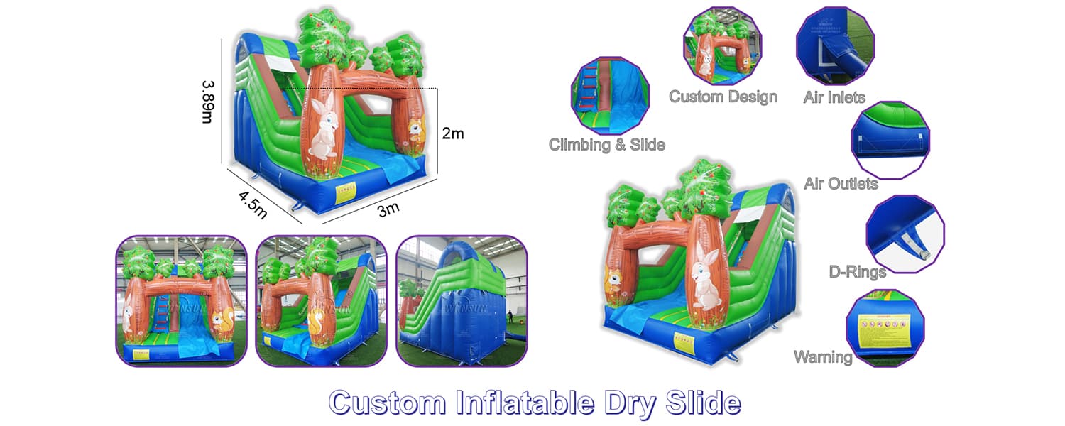 Small inflatable slide