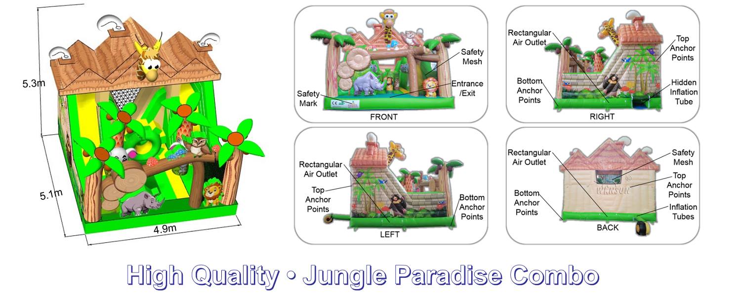 High Quality inflatable Jungle Paradise Combo