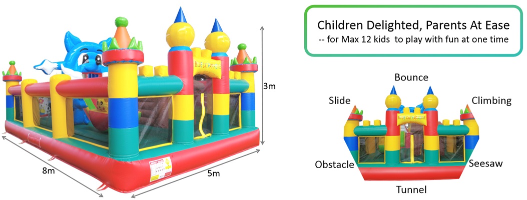 Hot Sell Inflatable Castle Slide Park Bouncers Jumping Slide For Kids