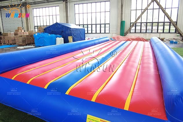 Fun kids inflatable bouncing mat outdoor