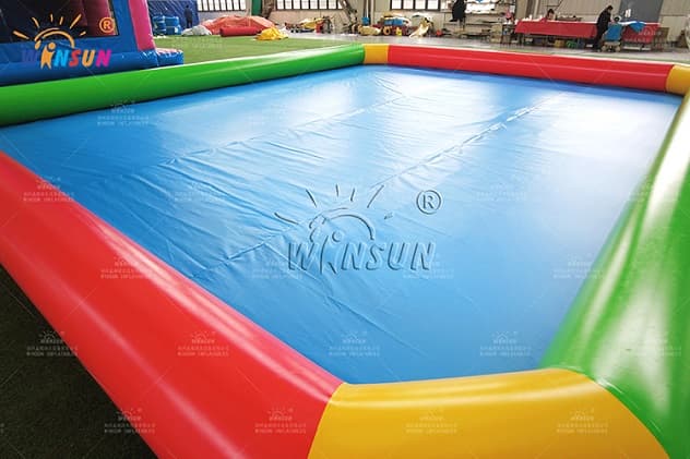 Giant inflatable pool for inflatable water slide