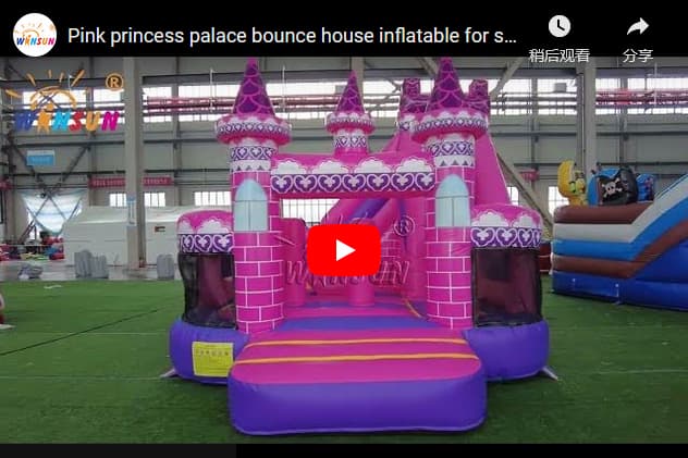 Pink Princess Bounce House Commercial Inflatable