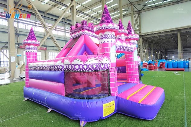 Pink bounce house for kids