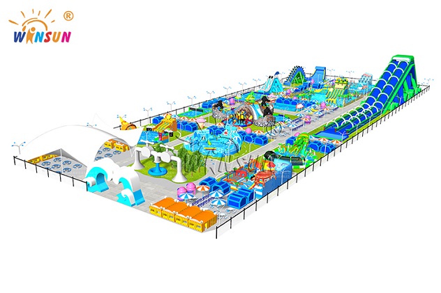 Inflatable land Water Playground water amusement park