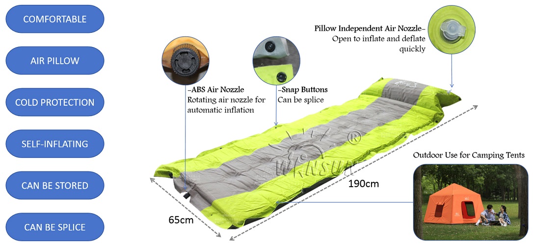 Self-Inflating Sleeping Mats For inflatable Camping tents