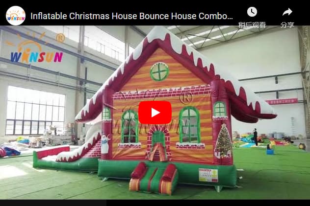 Christmas Bounce House and Slide Inflatable Combo