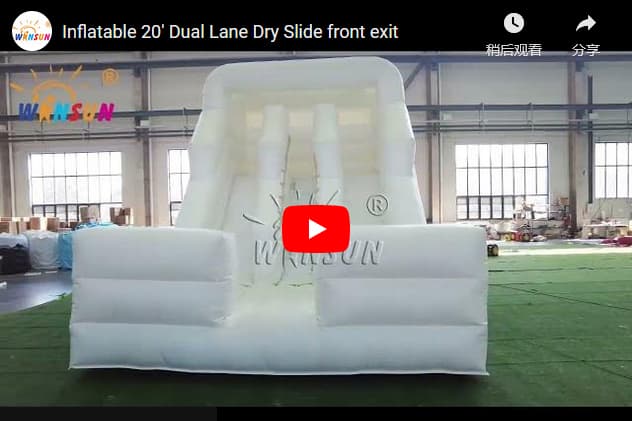 Dual Lane Inflatable Dry Slide for kids video