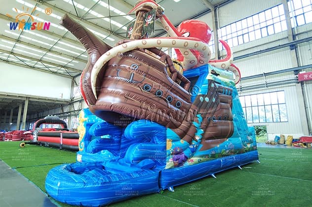 Pirate Ship Obstacle Course Bouncy Castle Combo