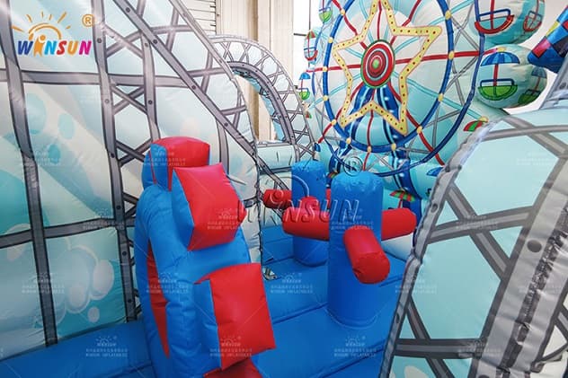 Roller Coaster Inflatable bouncer with slide for sale