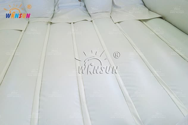 White inflatable dry slide