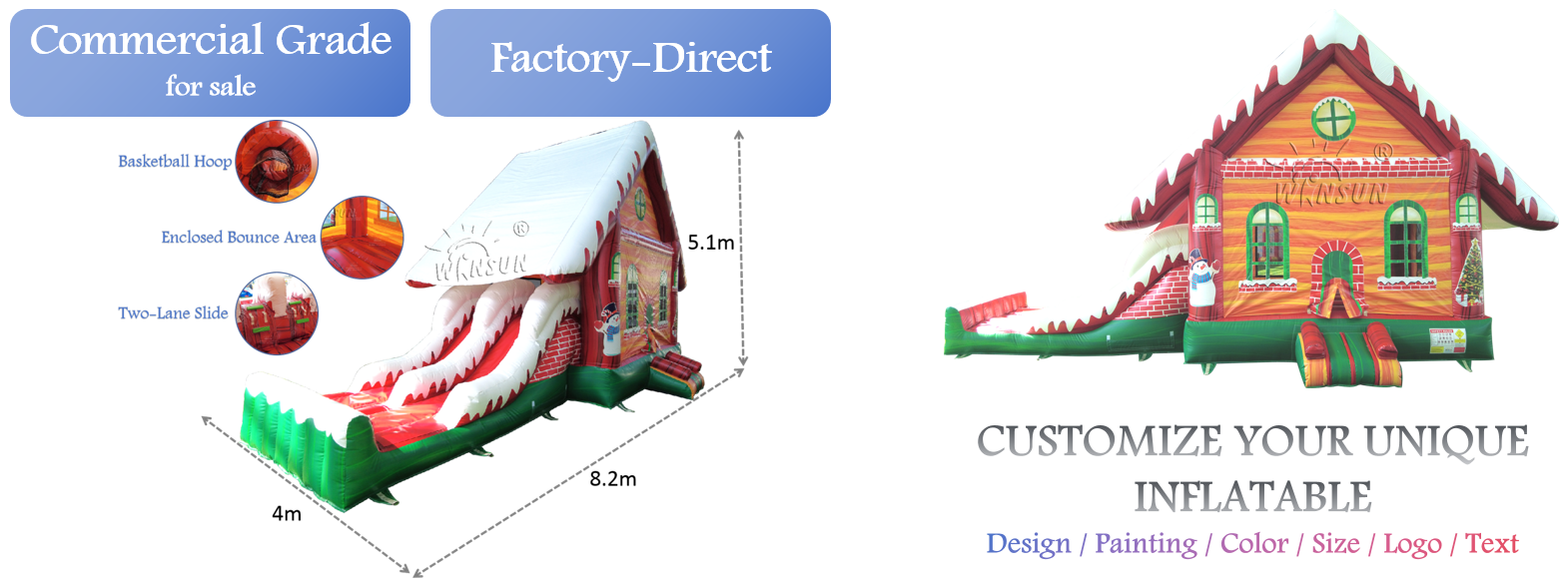 inflatable Christmas House Combo