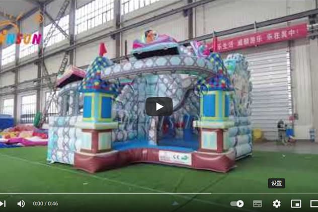 inflatable roller coaster video