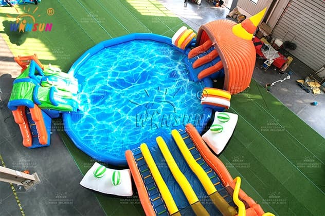 Adult kids giant inflatable water park