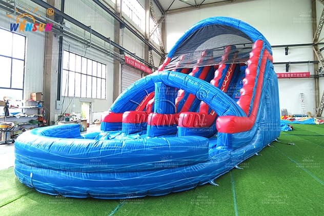 Backyard Inflatable Water Slide with Pool