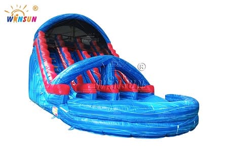 WSS-572 Blue Marble Four Lane Water Slide Outdoor Use