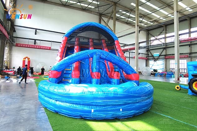 Commercial four lane Inflatable Water Slidel