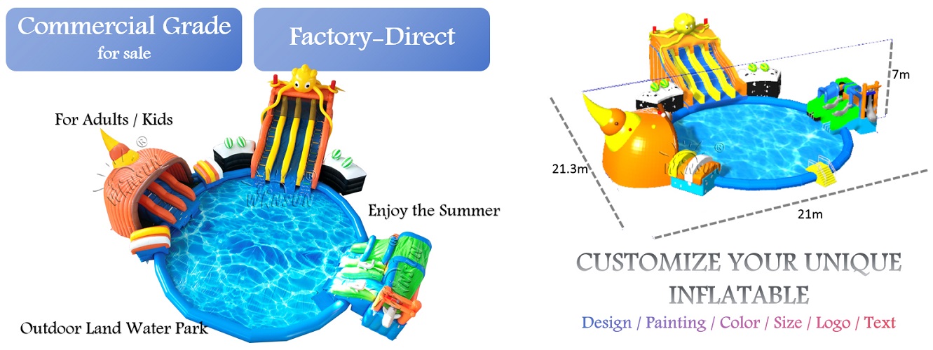 Environmentally friendly PVC Inflatable pool slide customization