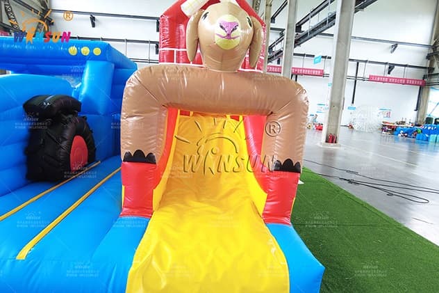 Fun inflatable farm land bouncy castle for kids