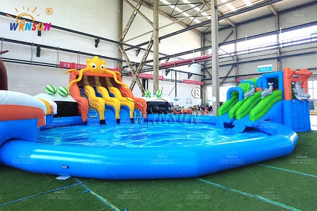 Giant Inflatable Octopus Slide Water Parks