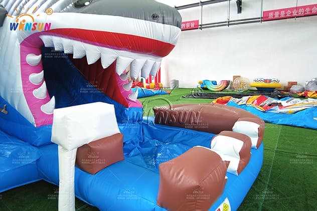 Giant Shark Inflatable Water Slide