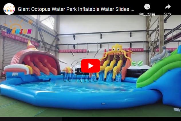 Inflatable Aqua park water Slides with pool