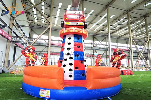 Inflatable Fire Truck Climbing Wall