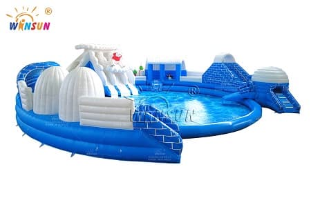 WSR-001 Ice World Inflatable Polar Bear Water Park