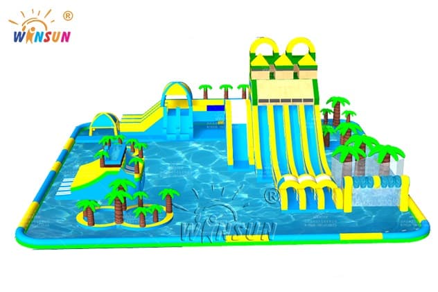 Inflatable land water park for adults