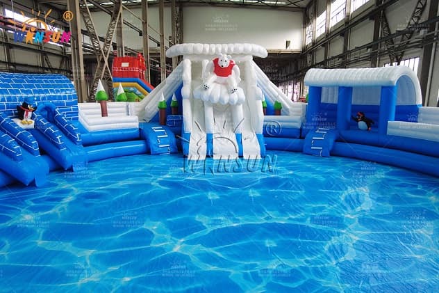 Mega Ice World Inflatable Water Park for adults and kids