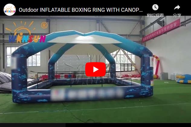 Air-sealed inflatable boxing ring canopy