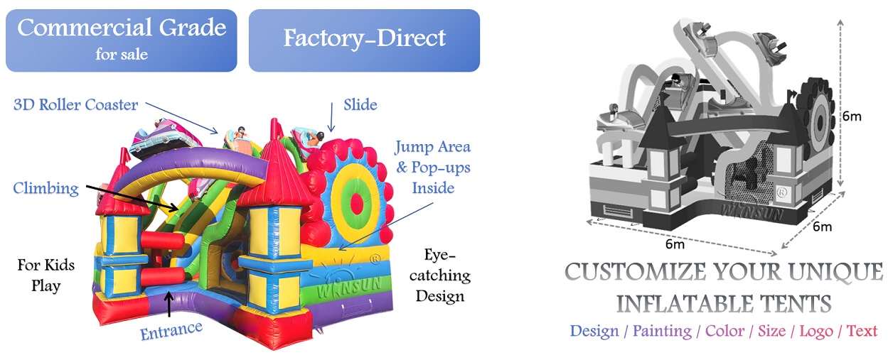 Bouncy House Slide Combination Roller Coaster