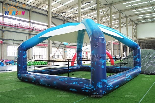 Inflatable boxing ring with canopy for adults