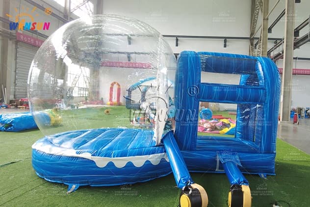 Inflatable snow globe photo booth