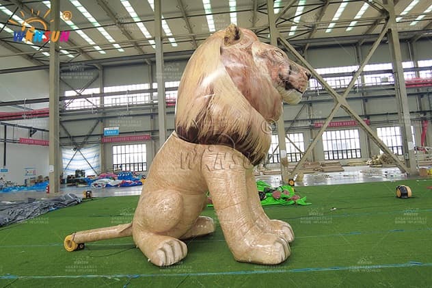 15-Foot Tall Inflatable Lion for Promotional Use