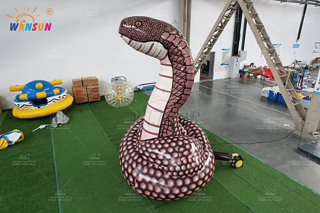 Digital Printed PVC Vinyl Inflatable Cobra Sculpture