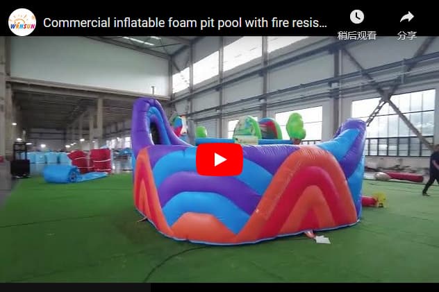 Educational inflatable foam pit pool with learning games for schools