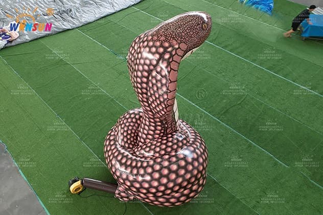 Large Custom Inflatable Cobra with Realistic 3D Design